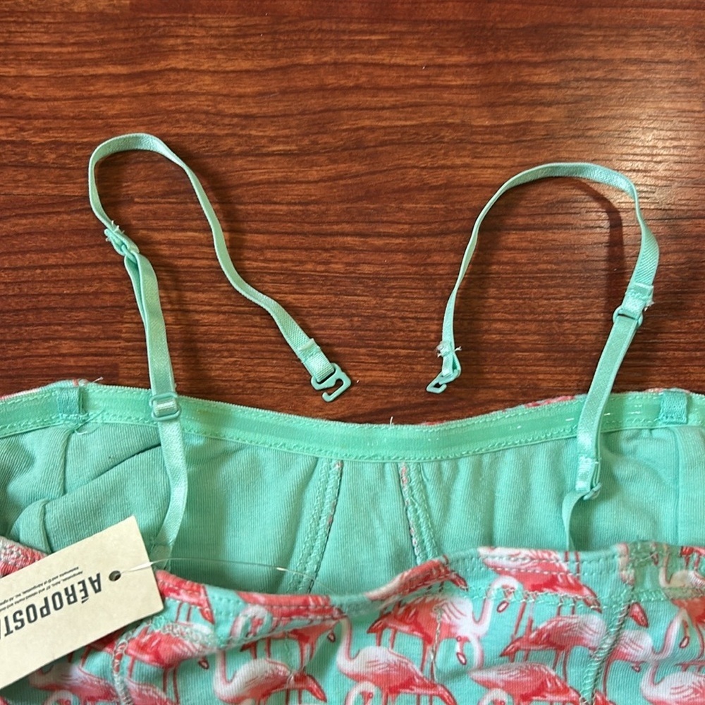 Aeropostale Flamingo Print Bralette Medium - Picture 4 of 5